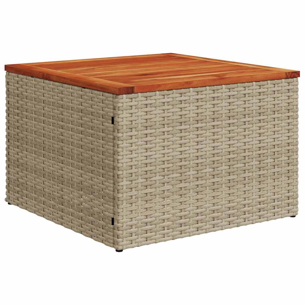 Garten-Sofa-Set 7 pcs Beige und Hellgrau 55 x 55 x 37 cm